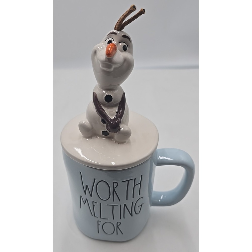 Disney Rae Dunn Worth Melting For Magenta Olaf Topper Frozen Ceramic Coffee Mug